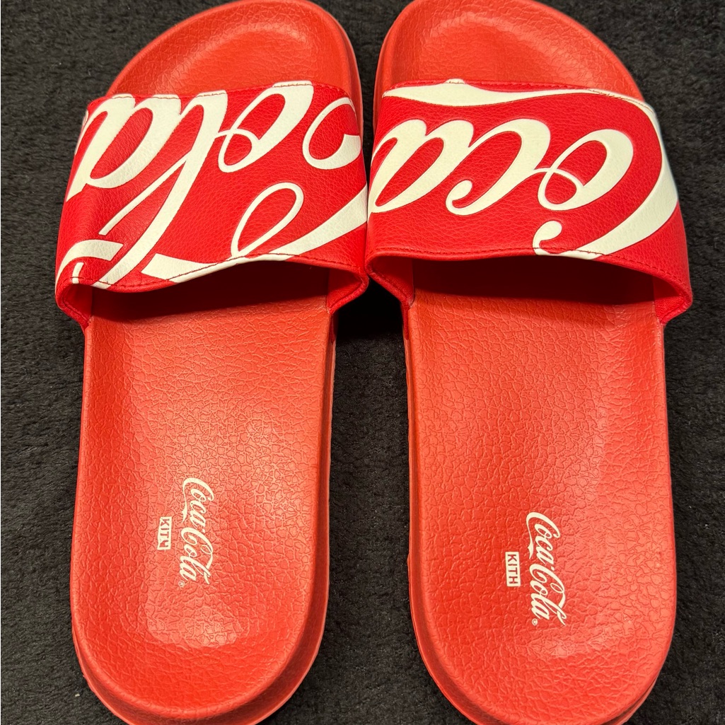Kith Brand Coco Cola Collab RedWhite SlippersSlides Brand New Kith Brand Coco Cola Collab RedWhite SlippersSlides Brand New